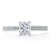 Radiant Cut Lab Diamond Engagement Ring, Classic Style