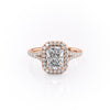 Radiant Cut Lab Diamond Engagement Ring, Split Shank
