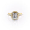 Radiant Cut Lab Diamond Engagement Ring, Split Shank