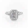 Radiant Cut Lab Diamond Engagement Ring, Split Shank