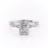 Radiant Cut Lab Diamond Engagement Ring, Vintage Design