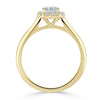 Radiant Cut Lab Diamond Halo Engagement Ring