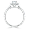 Radiant Cut Lab Diamond Halo Engagement Ring, Classic Style