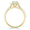 Radiant Cut Lab Diamond Halo Engagement Ring, Classic Style