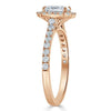 Radiant Cut Lab Diamond Halo Engagement Ring, Classic Style