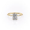 Radiant Cut Lab Diamond Ring, Delicate Vintage Style