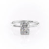 Radiant Cut Lab Diamond Ring With Hidden Halo