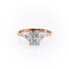 Radiant Cut Lab Diamond Shoulder Set Ring Vintage Design