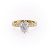 Radiant Cut Lab Diamond Stone Set Shoulders With Milgrain Edge