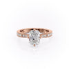 Radiant Cut Lab Diamond Stone Set Shoulders With Milgrain Edge