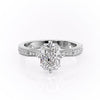 Radiant Cut Lab Diamond Stone Set Shoulders With Milgrain Edge