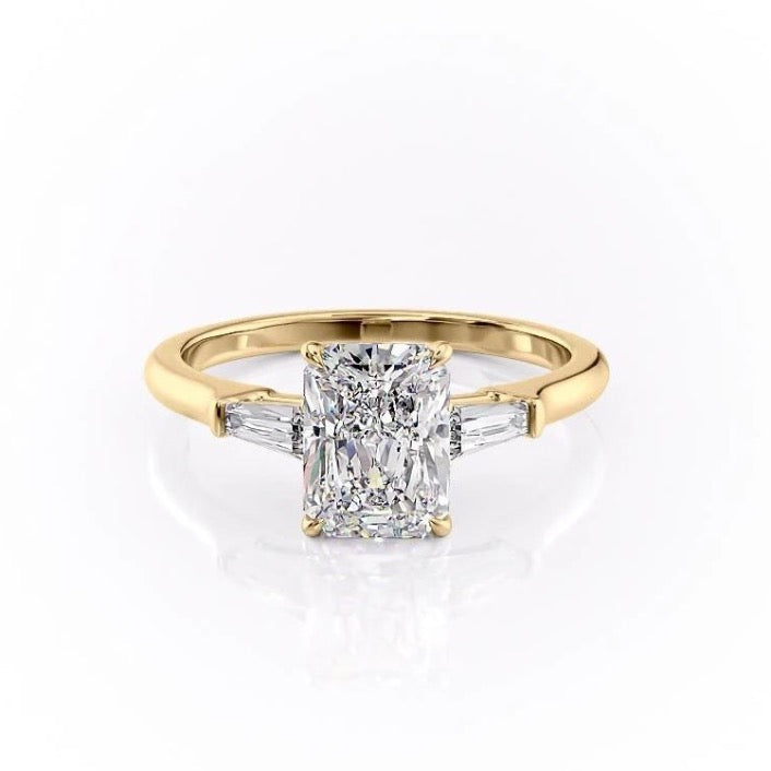 Radiant Cut Lab Diamond, Traditional Classic Design