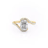 Radiant Cut Lab Diamond Twist Ring