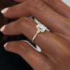 Radiant Cut Lab Diamond Vintage Design