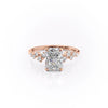 Radiant Cut Lab Diamond With Hidden Halo And Side Stones