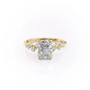 Radiant Cut Lab Diamond With Hidden Halo And Side Stones