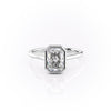 Radiant Cut Rubover Lab Diamond With Hidden Halo