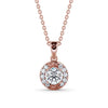 Round Cut Classic Halo Pendant