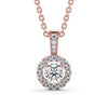 Round Cut Classic Halo Pendant