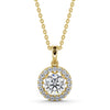 Round Cut Classic Halo Pendant