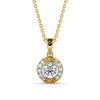 Round Cut Classic Halo Pendant