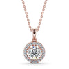 Round Cut Classic Halo Pendant
