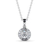 Round Cut Classic Halo Pendant