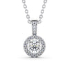 Round Cut Classic Halo Pendant