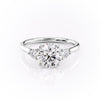 Round Cut Lab Diamond 3 Stone Ring