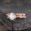 Round Cut Lab Diamond Bridal Ring Set