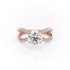 Round Cut Lab Diamond Criss-Cross Design