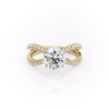 Round Cut Lab Diamond Criss-Cross Design