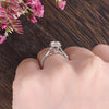 Round Cut Lab Diamond Engagement Ring, Art Deco Design