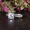 Round Cut Lab Diamond Engagement Ring, Art Deco Design