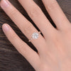 Round Cut Lab Diamond Engagement Ring, Art Deco Halo Design