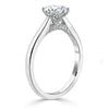 Round Cut Lab Diamond Engagement Ring, Classic Six Claw