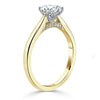 Round Cut Lab Diamond Engagement Ring, Classic Six Claw