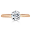 Round Cut Lab Diamond Engagement Ring, Classic Six Claw