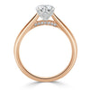 Round Cut Lab Diamond Engagement Ring, Classic Six Claw