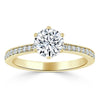 Round Cut Lab Diamond Engagement Ring, Classic Tiffany Style