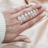 Round Cut Lab Diamond Engagement Ring, Hidden Halo