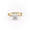 Round Cut Lab Diamond Engagement Ring, Twig Design