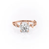 Round Cut Lab Diamond Engagement Ring, Twig Design