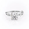 Round Cut Lab Diamond Engagement Ring, Twig Design