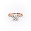 Round Cut Lab Diamond Engagement Ring, Vintage Design
