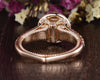 Round Cut Lab Diamond Engagement Ring, Vintage Halo Design