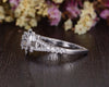 Round Cut Lab Diamond Engagement Ring, Vintage Halo Design