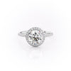 Round Cut Lab Diamond Engagement Ring With Halo