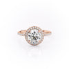 Round Cut Lab Diamond Engagement Ring With Halo
