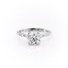 Round Cut Lab Diamond Engagement Ring With Hidden Halo